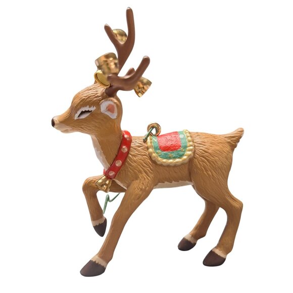 Hallmark Keepsake 2000 Ringing Reindeer Ornament Membership Exclusive - Picture 1 of 7